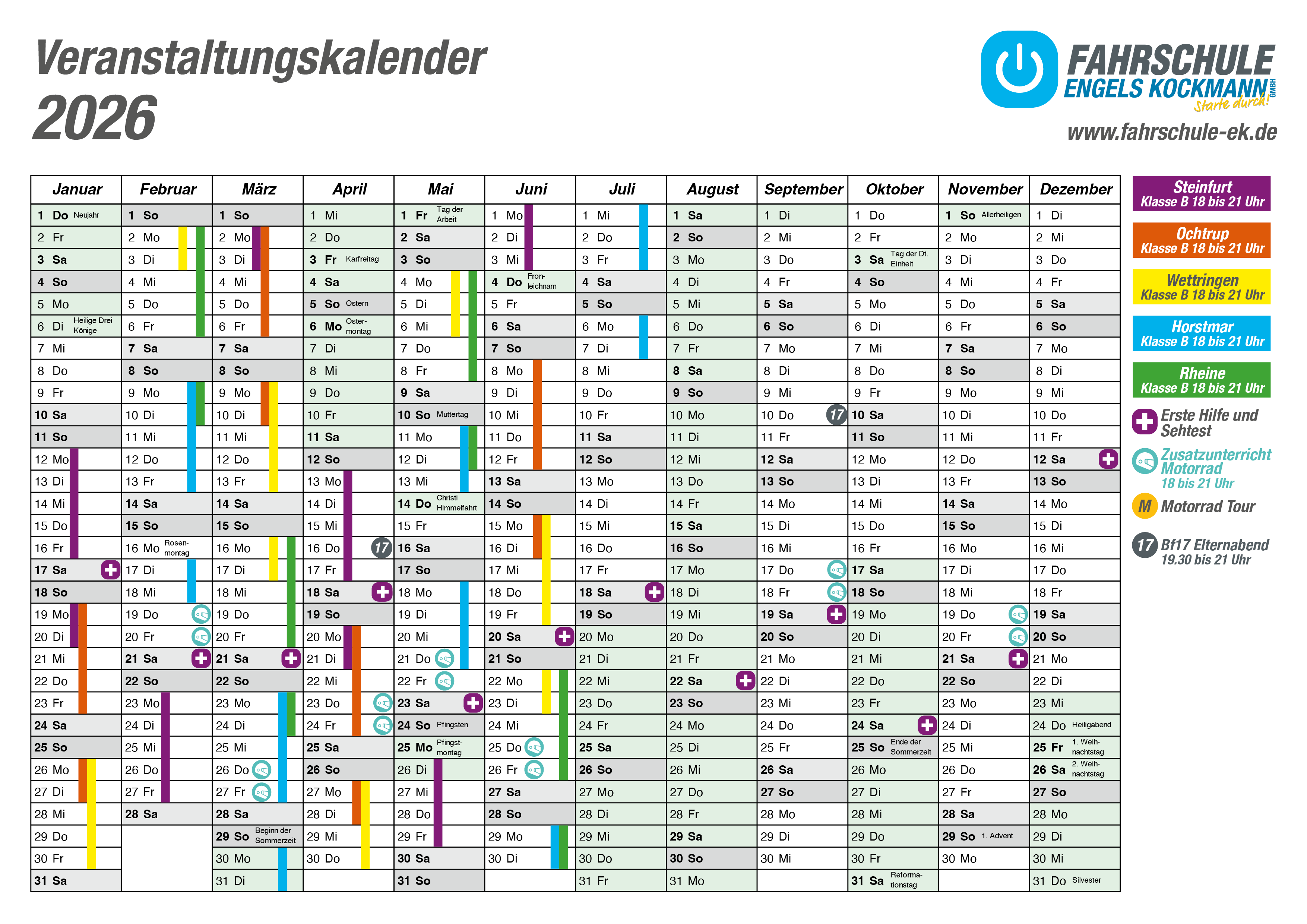 Veranstaltungskalender 2026 2